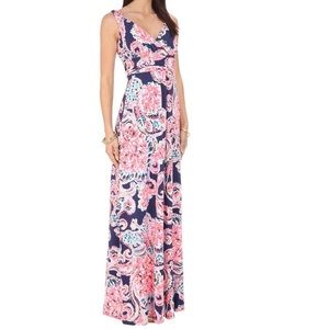 Lilly Pulitzer Sloan sleeveless maxi dress multicolor small
Pink blue